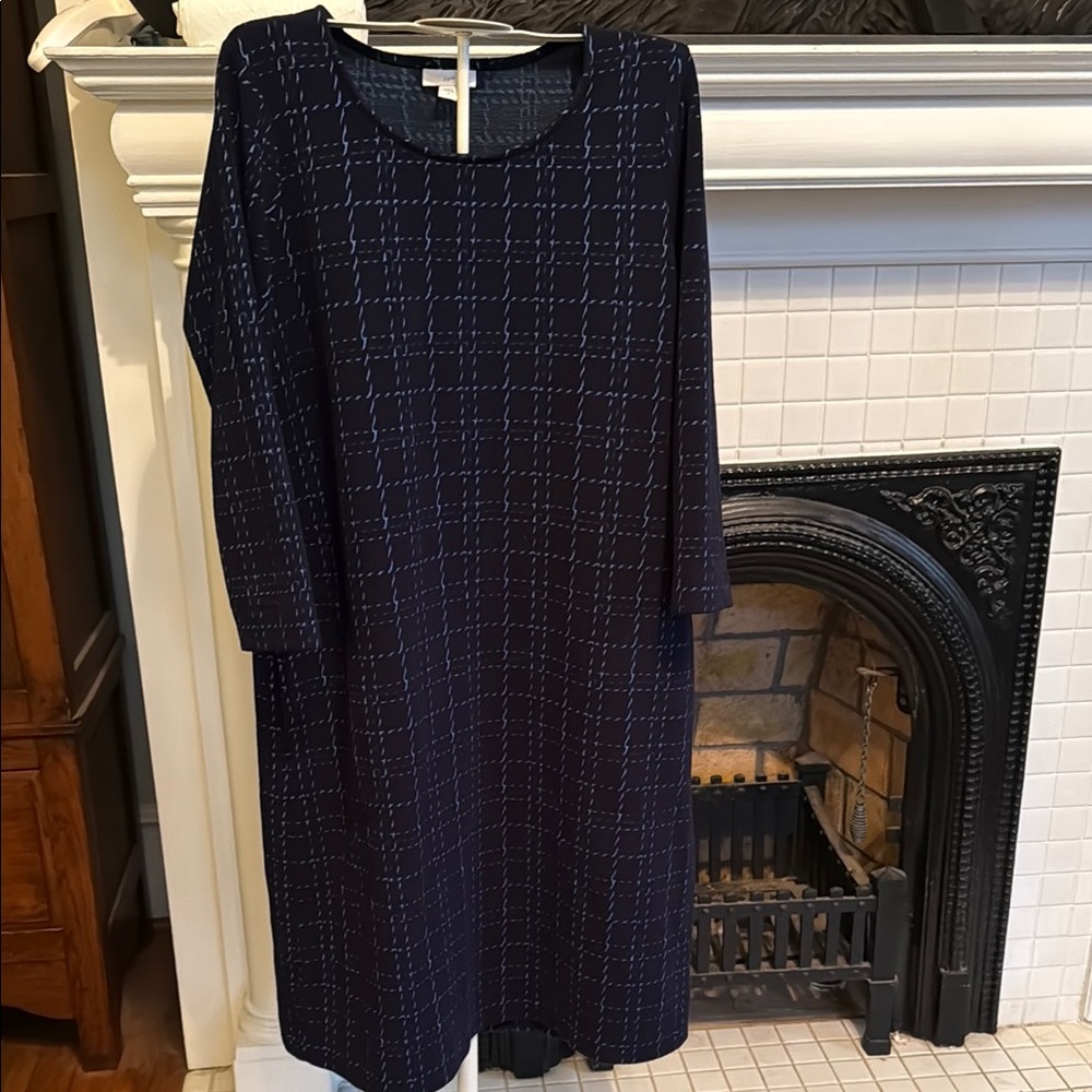 J. Jill Pocketed Sheath Dress with 3/4Sleeves and‎ Scoop Neck- worn twice